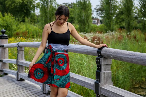 Skirt Zuma with Green Red Print 1