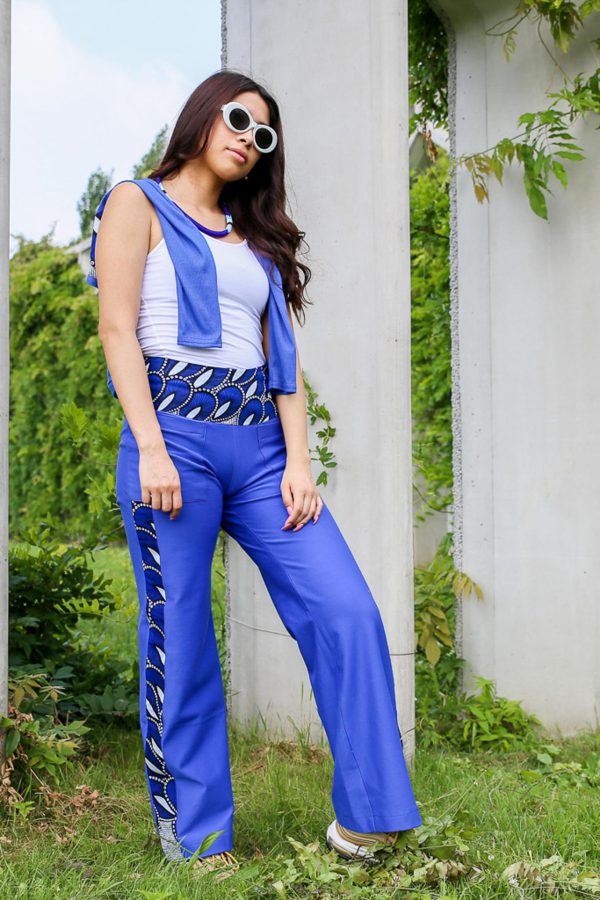 Blue Trousers with Print Kurt 1