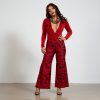 Red Classy Combi Set with Print Aurore
