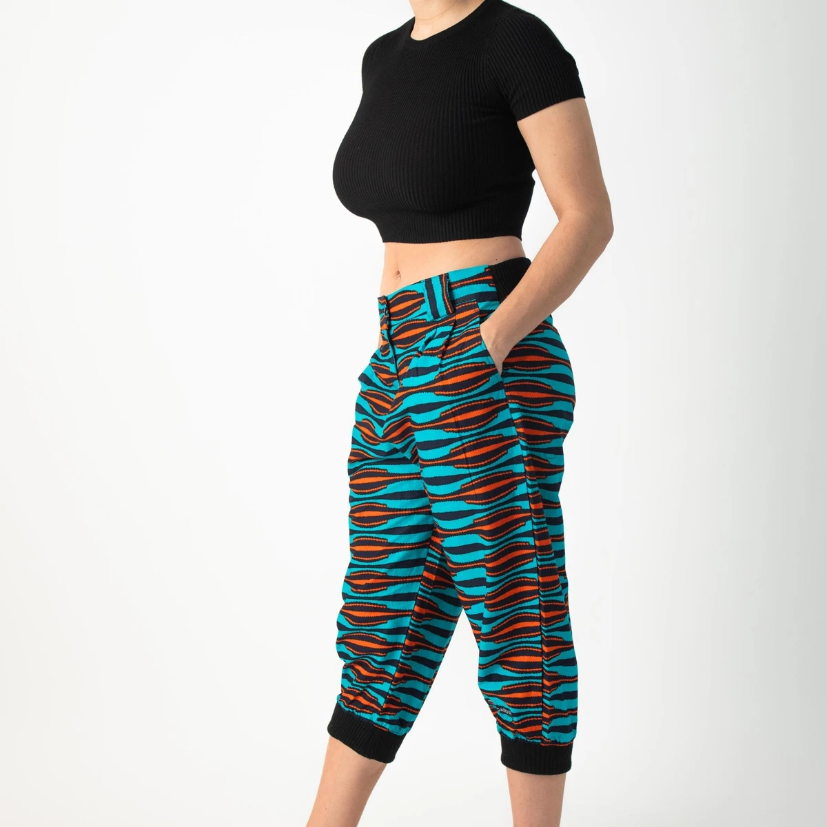 3/4 Length Trousers with Print Cavally1