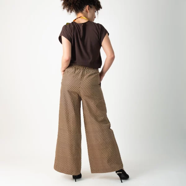 High Waist Pleated Trousers with Print Bayo2