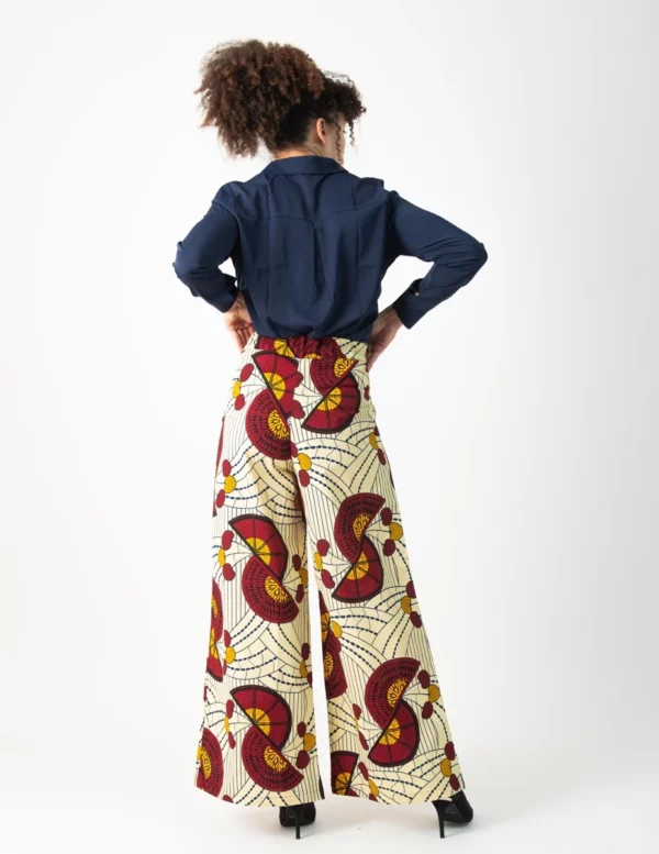 High Waist Pleated Trousers with Print Amarena3