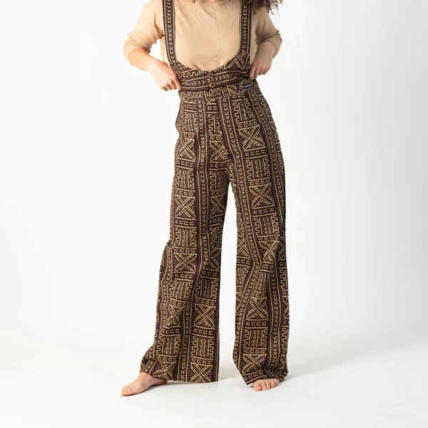 Jumpsuit with Brown and Beige Print Dogon5