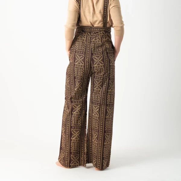 Jumpsuit with Brown and Beige Print Dogon2