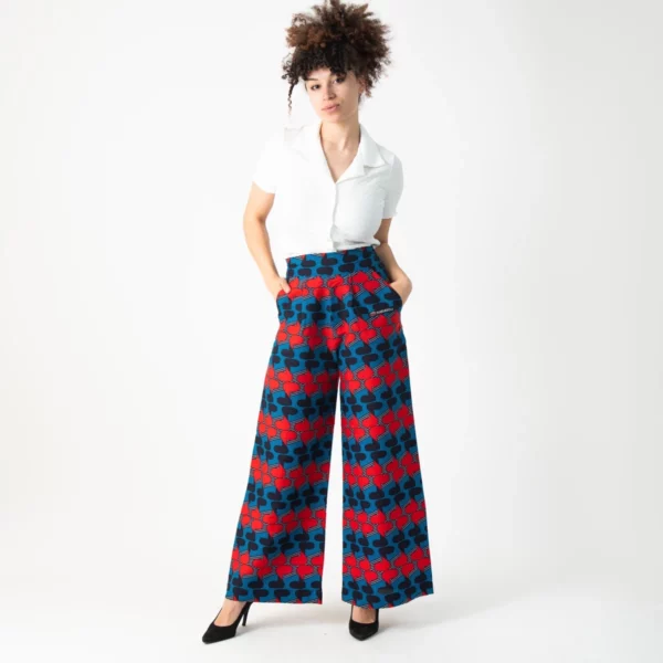 High Waist Pleated Trousers with Print Zumbi