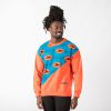 Orange Sweatshirt with African Print High Life