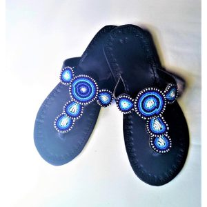 Leather Beaded Sandals